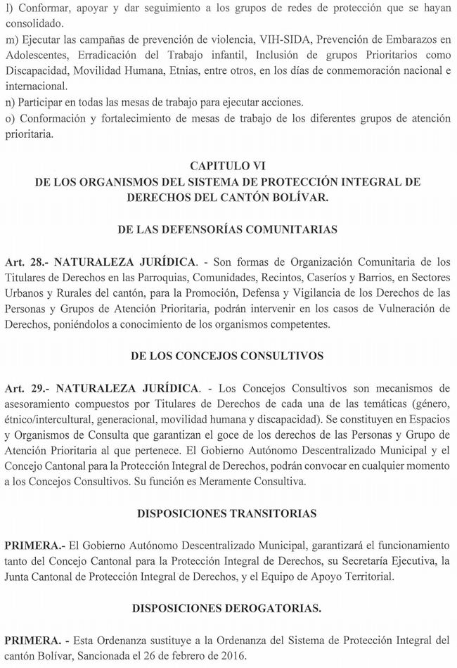 Ordenanza Municipal Cantón Bolívar: Reformatoria A La Ordenanza De ...